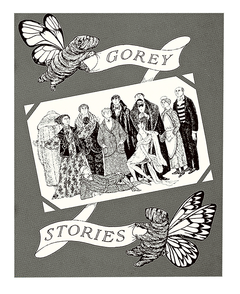 EDWARD GOREY. Gorey Stories, Playbill cover sketch mock-up.